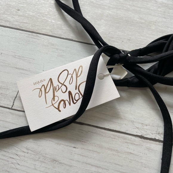 Joues de Sable Womens Alea Bikini Side Tie Swim Bottom Separates black sexy S - Picture 8 of 9